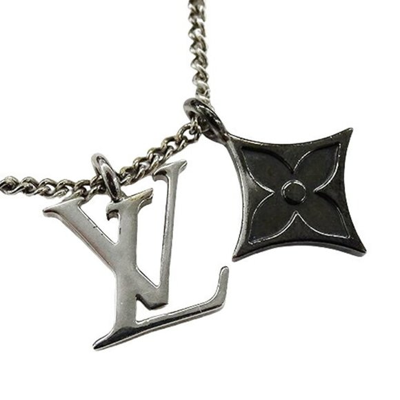 LOUIS VUITTON Necklace Men's Brand Pendant LV Instinct Silver Gold M00521 RM0222 - Picture 9 of 9